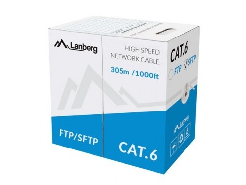 Lanberg Cable SFTP Cat.6 CU 305 m wire grey image 1