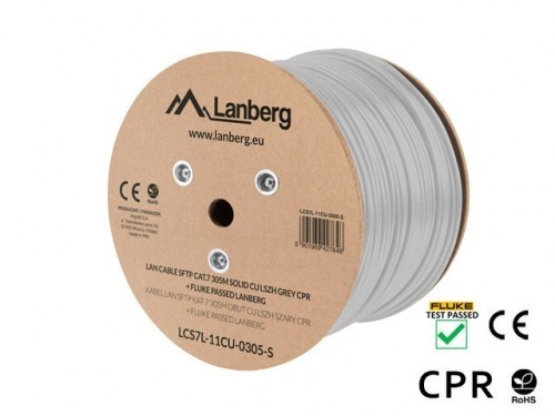 Lanberg Cable SFTP Cat.7 CU305m wire LCS7L-11CU-0305-S image 1