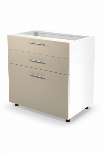 Halmar VENTO DS3-80/82 lower cabinet with drawers, color: white/beige image 1