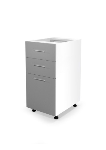 Halmar VENTO DS3-40/82 lower cabinet with drawers, color: white/light grey image 1