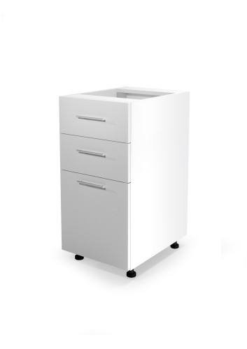 Halmar VENTO DS3-40/82 lower cabinet with drawers, color: white/white image 1