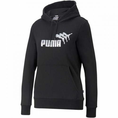 Sieviešu Sporta Krekls ar Kapuci Puma Metallics Spark Melns image 1