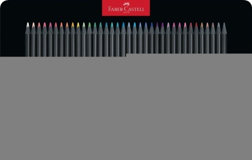 Värvipliiatsid Faber-Castell Black Edition 36-värvi pastell metallkarbis image 1