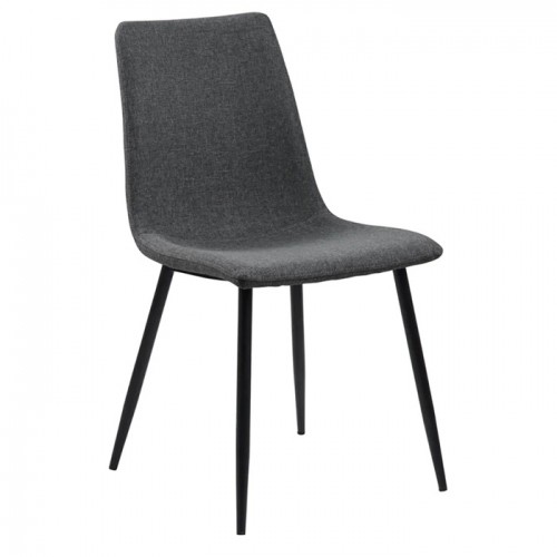 Krēsls WINNIE 45x56.5x85cm melns/pelēks image 1