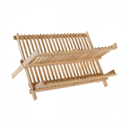 Folding Draining Rack for Kitchen DKD Home Decor 42 x 27,5 x 38 cm Natural image 1