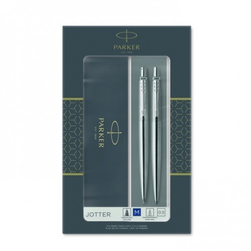 Parker Duoset : Jotter Steel Ct Ball Pen + Pencil image 1