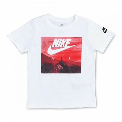 Krekls ar Īsām Piedurknēm Bērniem Nike Air View Balts image 1