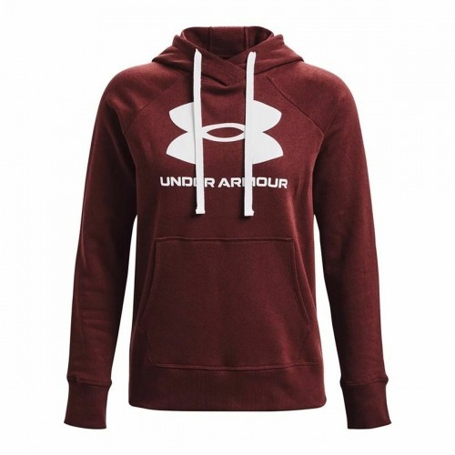 Sieviešu Sporta Krekls ar Kapuci Under Armour Rival Fleece Sarkanbrūns image 1