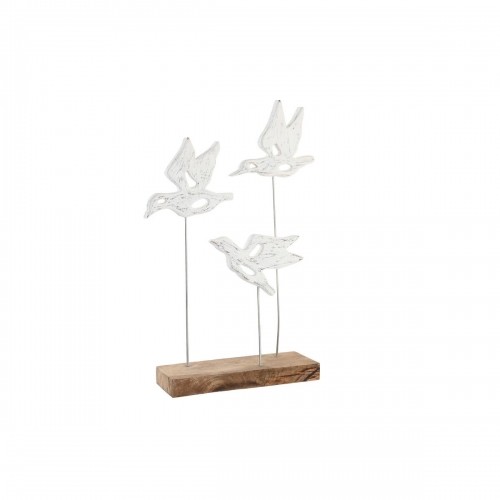 Decorative Figure DKD Home Decor Brown White Iron Mango wood Birds (32 x 10 x 51 cm) image 1