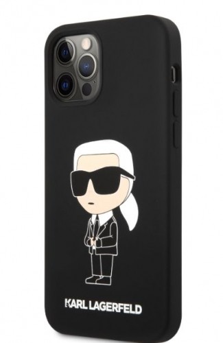 Karl Lagerfeld  
       Apple  
       iPhone 12/12 Pro Liquid Silicone Ikonik NFT Case 
     Black image 1