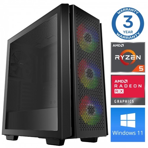 INTOP Ryzen 5 5600X 32GB 500SSD M.2 NVME+2TB RX580 8GB WIN11Pro image 1