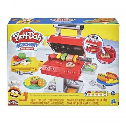 Modelling Clay Game Kitchen Creations Play-Doh Kitchen Creations Grill 'n Stamp Plastic Multicolour image 1