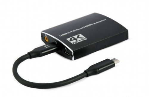 Gembird Adapter USB-C do 2xHDMI 4Kx2K audio image 1
