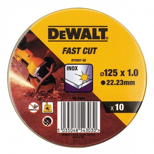 Cutting disc Dewalt Fast Cut dt3507-qz 10Units 115 x 1 x 22,23 mm image 1