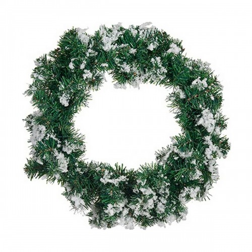 Krist+ Ziemassvētku vainags Sniegpārslas Balts Zaļš (45 x 15 x 45 cm) image 1