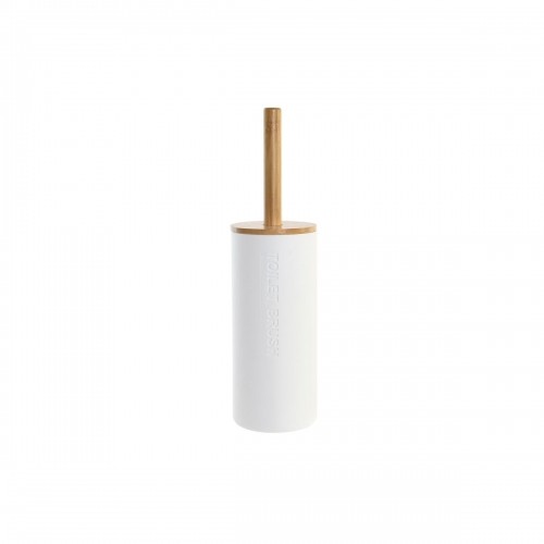 Щетка для унитаза DKD Home Decor Натуральный Белый Бамбук полипропилен (9 x 9 x 35,5 cm) image 1