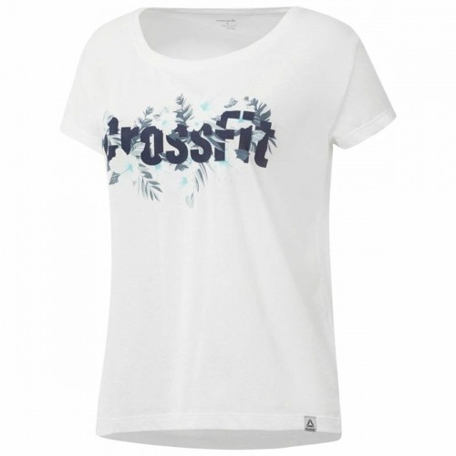 Sieviešu Krekls ar Īsām Piedurknēm Reebok Floral Easy Crossfit Balts image 1