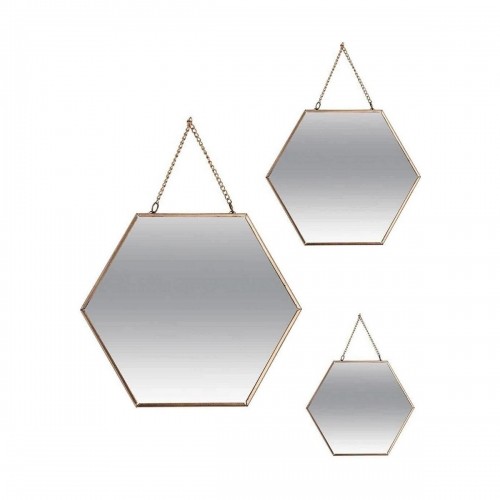 Набор зеркал Atmosphera шестиугольный Позолоченный Металл (3 Предметы) image 1