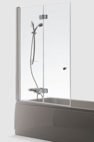 Brasta Glass Шторка для ванны BERTA 80 Тонированный серый или коричневый image 1