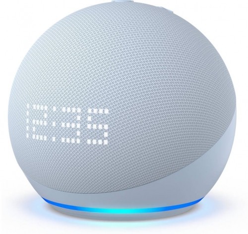 Amazon Echo Dot 5 Clock, cloud blue image 1