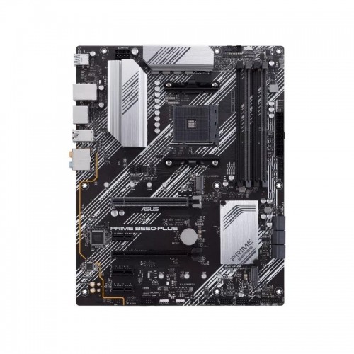 Asus  
         
       PRIME B550-PLUS Processor family AMD, Processor socket AM4, DDR4 DIMM, Memory slots 4, Supported hard disk drive interfaces 	SATA, M.2, Number of SATA connectors 6, Chipset AMD B550, ATX image 1