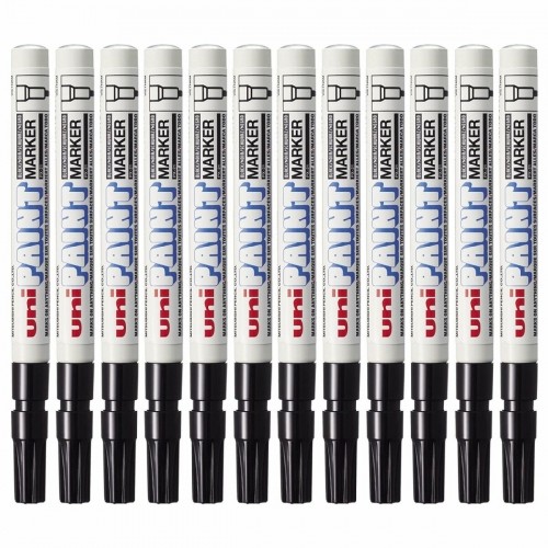 Permanent marker Uni-Ball Paint PX-21L Black 12 Pieces image 1