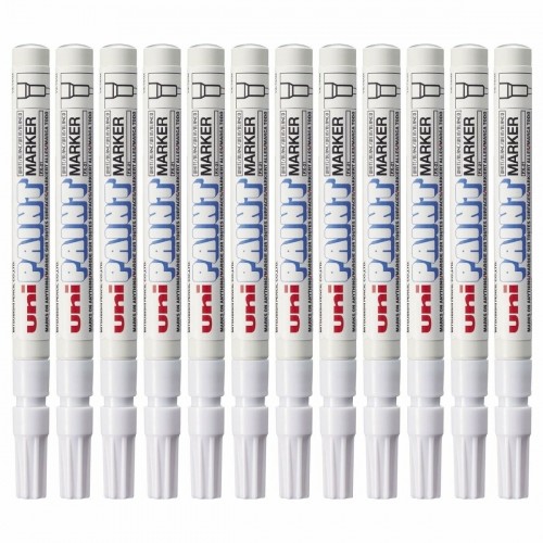 Permanentais marķieris Uni-Ball Paint PX-21L Balts 12 gb. image 1