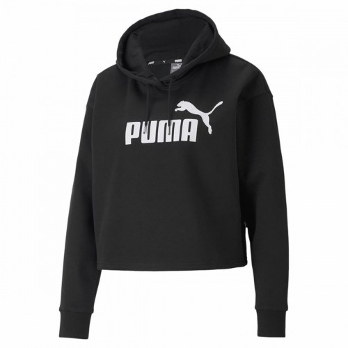 Толстовка с капюшоном женская Puma Essentials Cropped Logo Чёрный image 1