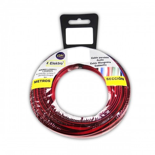 Аудио кабель EDM 2 x 0,75 mm Красный/Черный 25 m image 1