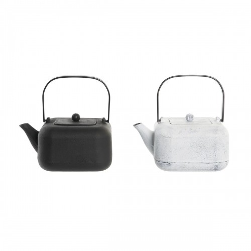 Чайник DKD Home Decor Чёрный Нержавеющая сталь Белый (1,2 L) (2 штук) image 1