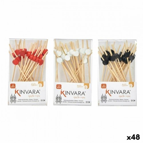 Bamboo toothpicks Set Bamboo 7 x 3 x 12 cm 12 x 0,5 x 1 cm (48 Units) image 1