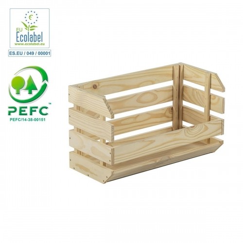 Stackable Organising Box Astigarraga 60 x 28,5 x 35,3 cm Wood Pinewood image 1