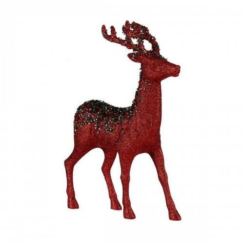 Decoration Medium Reindeer 15 x 45 x 30 cm Red Blue Fuchsia Plastic image 1