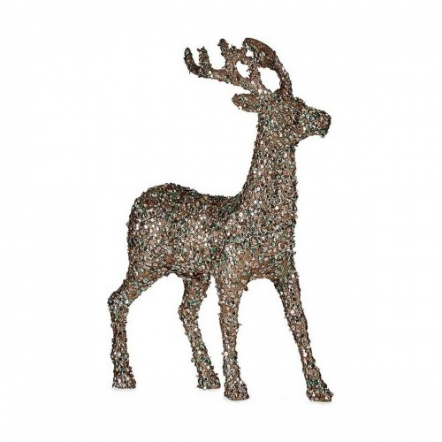 Decoration Medium Reindeer 15 x 45 x 30 cm Mint Plastic champagne image 1