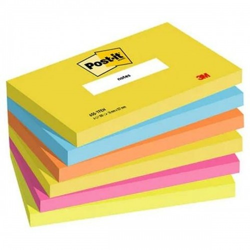 Sticky Notes Post-it ENERGETIC Multicolour 7,6 X 12,7 cm 6 Pieces 76 x 127 mm image 1