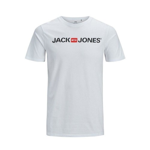 Vīriešu Krekls ar Īsām Piedurknēm JJECORP LOGO TEE SS O-NECK NOSS  Jack & Jones  12137126  Balts image 1