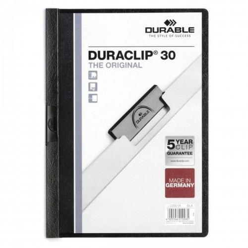 Document Folder Durable DURACLIP 30 A4 Black A4 25 Pieces image 1