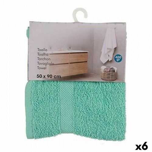 Bath towel 50 x 90 cm Turquoise (6 Units) image 1