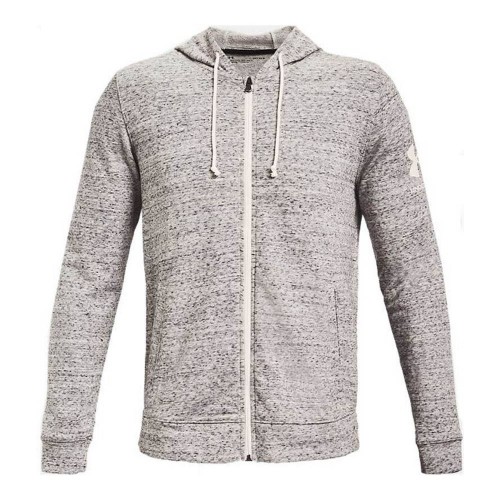 Men's Sports Jacket Under Armour RIVAL TERRY FZ Light grey image 1