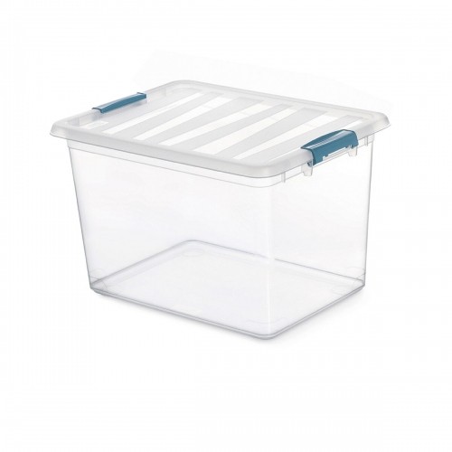 Multi-use Box Domopak Living Katla With handles Transparent 20 L polypropylene (39 x 29 x 25,5 cm) image 1