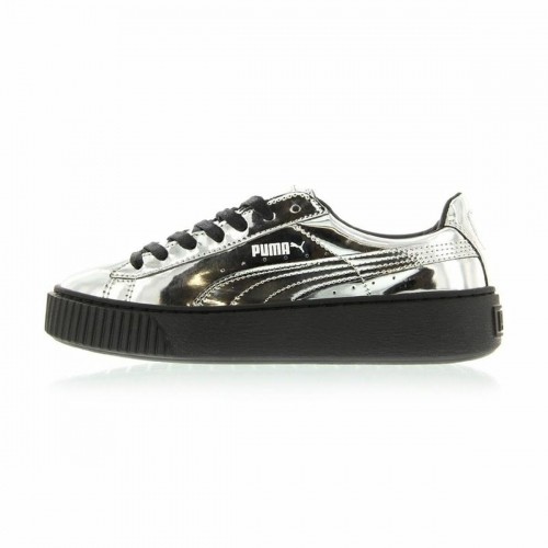 Sporta Bikses Sievietēm Puma Basket Platform Metallic  Gaiši pelēks image 1