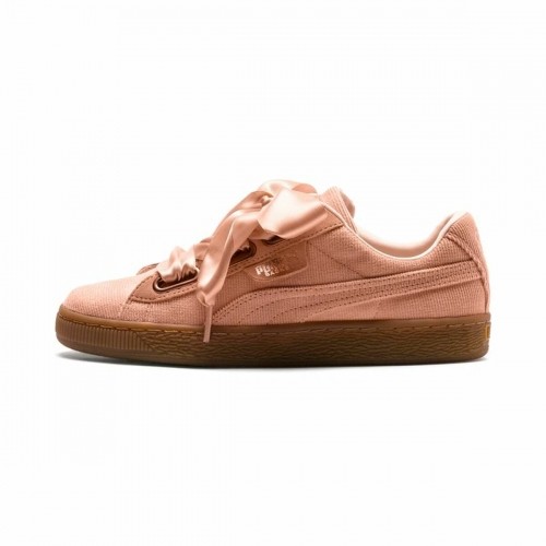 Sports Trainers for Women Puma Basket Heart Lady Salmon image 1