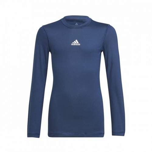 Children's Short Sleeved Football Shirt Adidas Techfit  Blue image 1