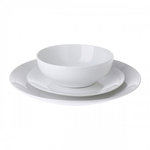 Dinnerware Set Porcelain White 12 Pieces image 1