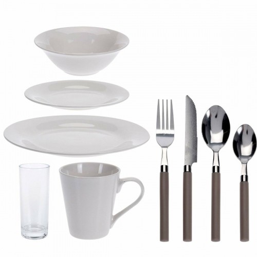Dinnerware Set Excellent Houseware Stockholm Porcelain White 36 Pieces image 1