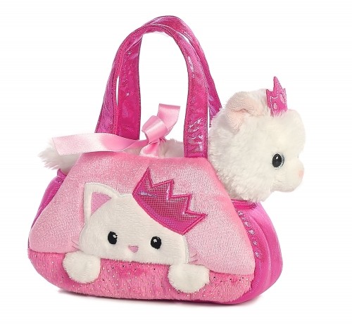 AURORA Fancy Pals Плюш - Кошка-принцесса в розовой сумке, 20 см image 1