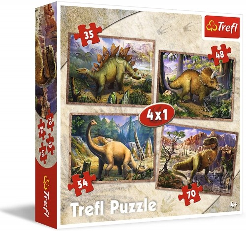 Trefl Puzzles TREFL Комплект пазлов 4в1 Динозавры image 1