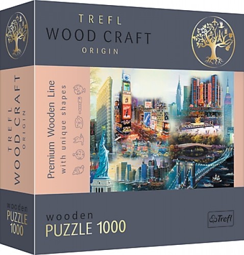 Trefl Puzzles TREFL Koka puzle - Ņujorkas kolāža, 1000gb image 1