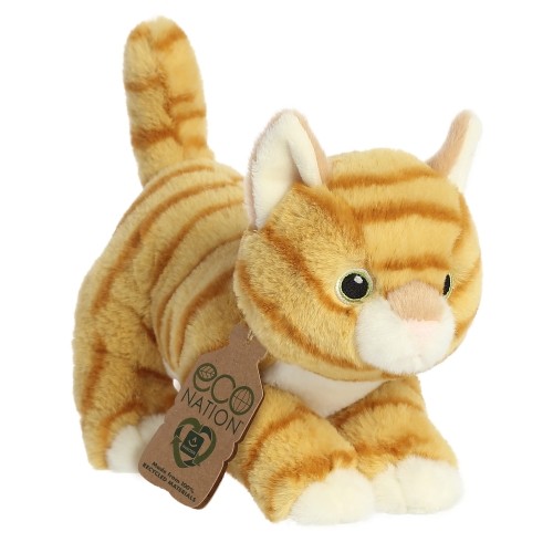AURORA Eco Nation Plīša rotaļlieta Orandžais kaķis, 15 cm image 1