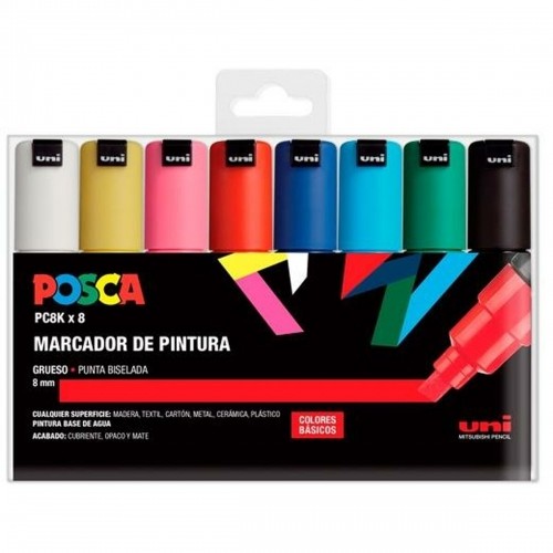Set of Felt Tip Pens POSCA PC-8K Multicolour 8 mm 8 Pieces image 1